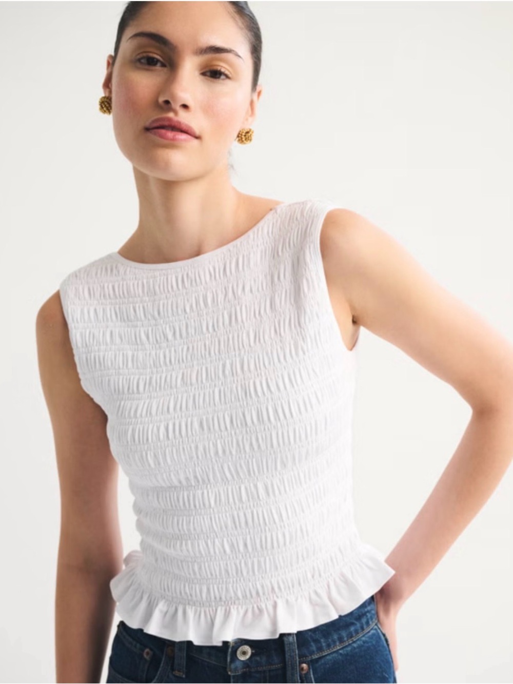 Abercrombie & Fitch 2-in-1 Reversible Smocked Top